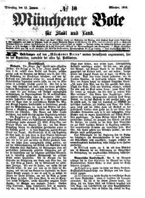 Münchener Bote für Stadt und Land Dienstag 13. Januar 1863