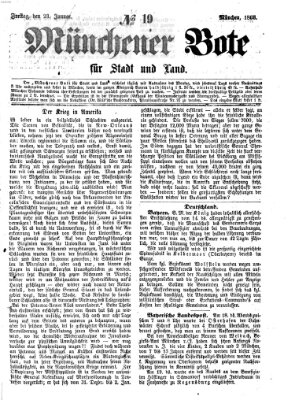 Münchener Bote für Stadt und Land Freitag 23. Januar 1863