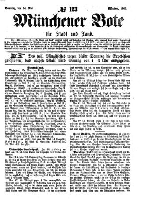 Münchener Bote für Stadt und Land Sonntag 24. Mai 1863