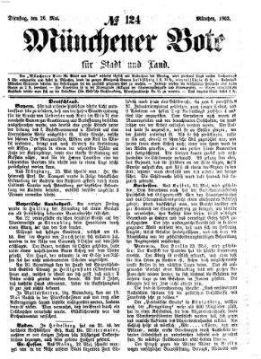 Münchener Bote für Stadt und Land Dienstag 26. Mai 1863