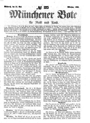 Münchener Bote für Stadt und Land Mittwoch 27. Mai 1863