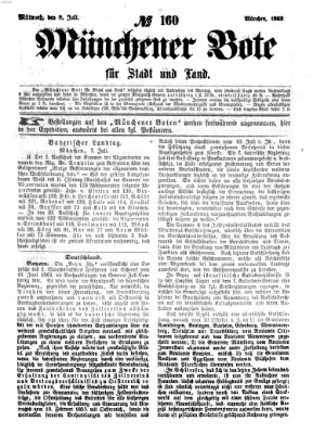 Münchener Bote für Stadt und Land Mittwoch 8. Juli 1863