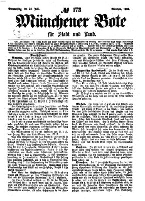 Münchener Bote für Stadt und Land Donnerstag 23. Juli 1863