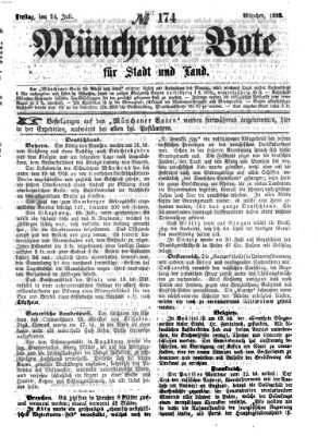 Münchener Bote für Stadt und Land Freitag 24. Juli 1863