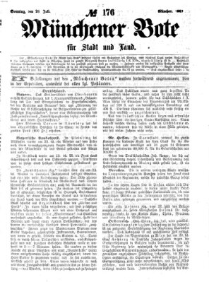 Münchener Bote für Stadt und Land Sonntag 26. Juli 1863