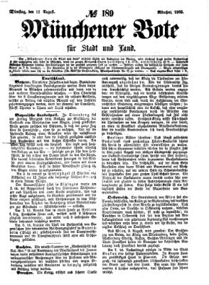 Münchener Bote für Stadt und Land Dienstag 11. August 1863