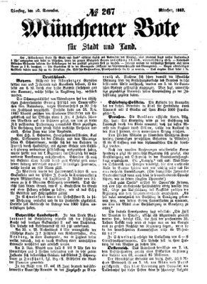 Münchener Bote für Stadt und Land Dienstag 10. November 1863