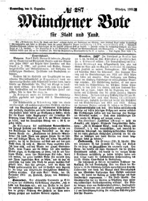 Münchener Bote für Stadt und Land Donnerstag 3. Dezember 1863