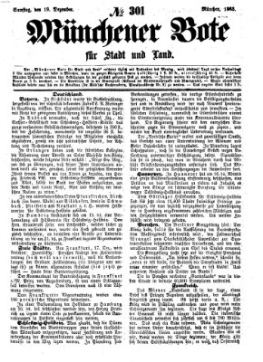 Münchener Bote für Stadt und Land Samstag 19. Dezember 1863