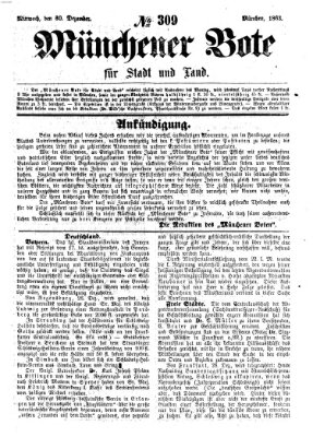 Münchener Bote für Stadt und Land Mittwoch 30. Dezember 1863