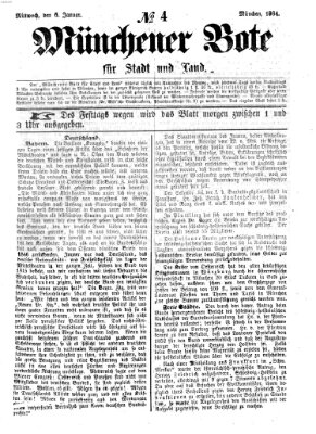 Münchener Bote für Stadt und Land Mittwoch 6. Januar 1864