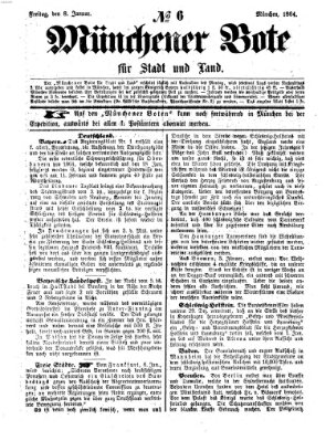 Münchener Bote für Stadt und Land Freitag 8. Januar 1864