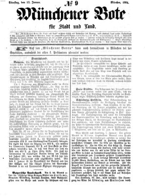 Münchener Bote für Stadt und Land Dienstag 12. Januar 1864