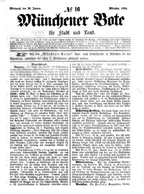 Münchener Bote für Stadt und Land Mittwoch 20. Januar 1864