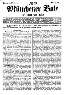 Münchener Bote für Stadt und Land Samstag 23. Januar 1864