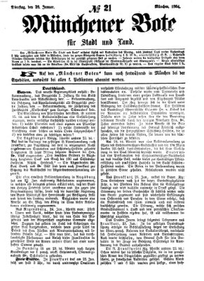 Münchener Bote für Stadt und Land Dienstag 26. Januar 1864