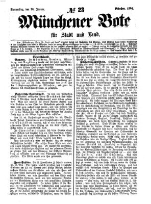 Münchener Bote für Stadt und Land Donnerstag 28. Januar 1864