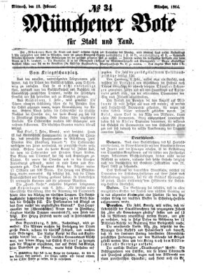 Münchener Bote für Stadt und Land Mittwoch 10. Februar 1864