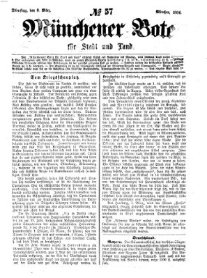 Münchener Bote für Stadt und Land Dienstag 8. März 1864