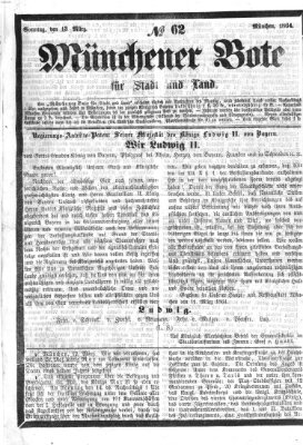 Münchener Bote für Stadt und Land Sonntag 13. März 1864