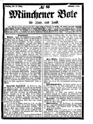 Münchener Bote für Stadt und Land Dienstag 15. März 1864