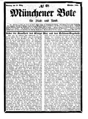 Münchener Bote für Stadt und Land Sonntag 20. März 1864