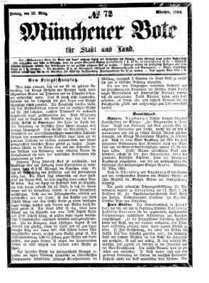 Münchener Bote für Stadt und Land Freitag 25. März 1864