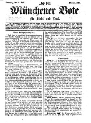 Münchener Bote für Stadt und Land Donnerstag 28. April 1864