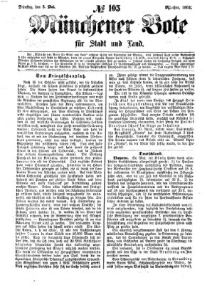 Münchener Bote für Stadt und Land Dienstag 3. Mai 1864