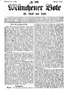 Münchener Bote für Stadt und Land Mittwoch 4. Mai 1864