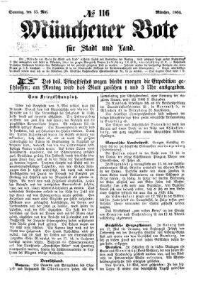 Münchener Bote für Stadt und Land Sonntag 15. Mai 1864