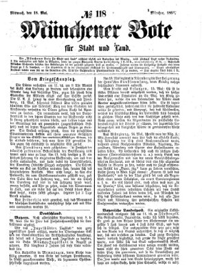 Münchener Bote für Stadt und Land Mittwoch 18. Mai 1864