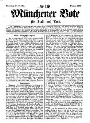 Münchener Bote für Stadt und Land Donnerstag 19. Mai 1864