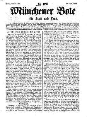 Münchener Bote für Stadt und Land Freitag 20. Mai 1864