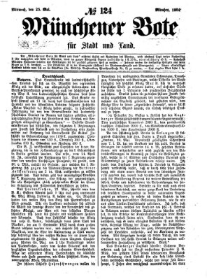 Münchener Bote für Stadt und Land Mittwoch 25. Mai 1864