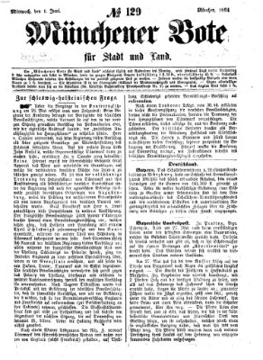 Münchener Bote für Stadt und Land Mittwoch 1. Juni 1864