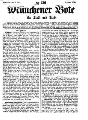 Münchener Bote für Stadt und Land Donnerstag 9. Juni 1864