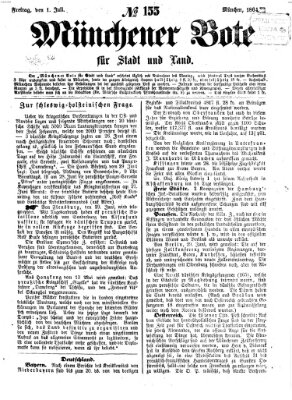 Münchener Bote für Stadt und Land Freitag 1. Juli 1864