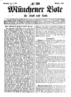 Münchener Bote für Stadt und Land Samstag 2. Juli 1864