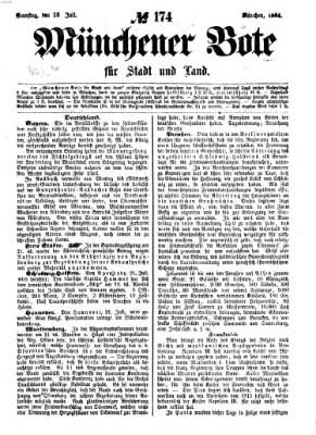 Münchener Bote für Stadt und Land Samstag 23. Juli 1864