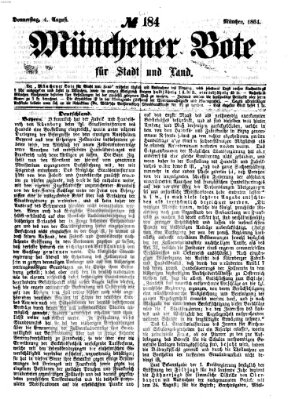 Münchener Bote für Stadt und Land Donnerstag 4. August 1864