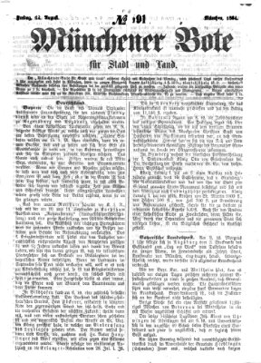 Münchener Bote für Stadt und Land Freitag 12. August 1864