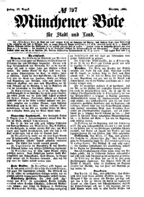 Münchener Bote für Stadt und Land Freitag 19. August 1864