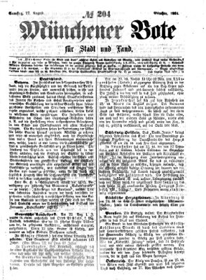 Münchener Bote für Stadt und Land Samstag 27. August 1864