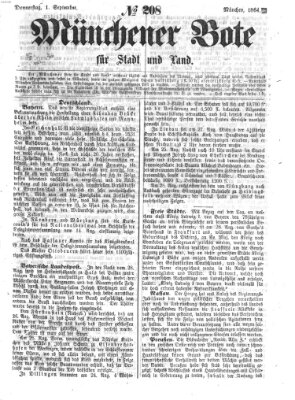 Münchener Bote für Stadt und Land Donnerstag 1. September 1864