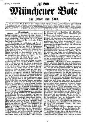 Münchener Bote für Stadt und Land Freitag 2. September 1864