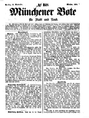 Münchener Bote für Stadt und Land Samstag 24. September 1864