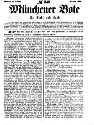 Münchener Bote für Stadt und Land Mittwoch 19. Oktober 1864