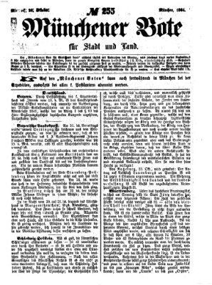 Münchener Bote für Stadt und Land Mittwoch 26. Oktober 1864