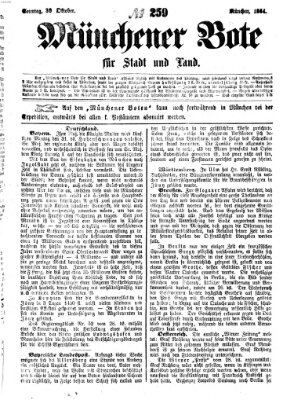 Münchener Bote für Stadt und Land Sonntag 30. Oktober 1864